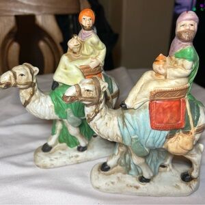 Christmas Nativity Wise Men replacement Hand-Painted Ceramic Camel Figurines